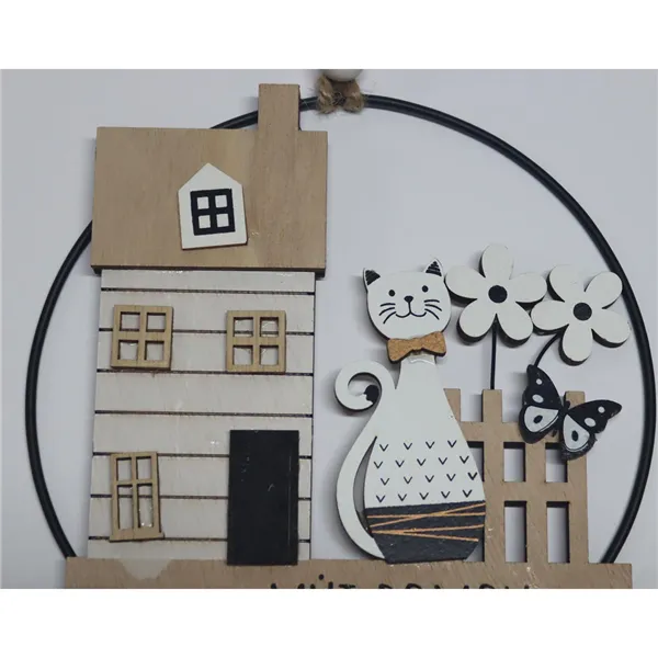 Dekorace k zavěšení nápis MŮJ DOMOV 2.jakost D6078