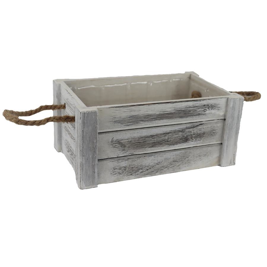 Dřevěná bedýnka s plastem malá D6221/M