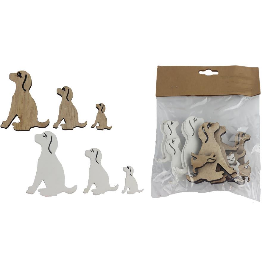 Dekorace pejsek, 18 ks D6228