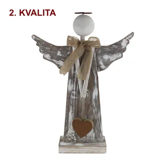 Dekorace anděl se srdíčkem 2. jakost D6533/2B