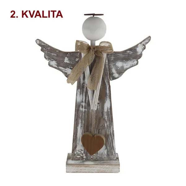 Dekorace anděl se srdíčkem 2. jakost D6533/2B