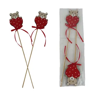 Zápich medvídek, 2 ks D7726