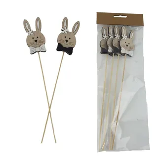 Velikonoční zápich zajíc, 4 ks D7767