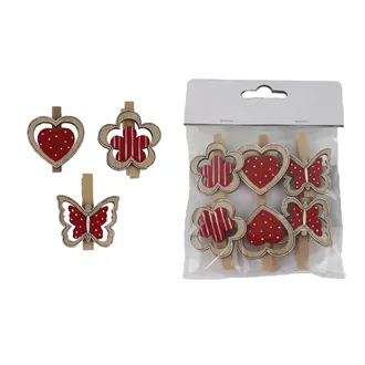 Dekorační klipy, 6 ks D7805