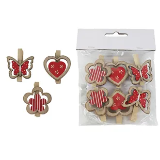 Dekorační klipy, 6 ks D7805