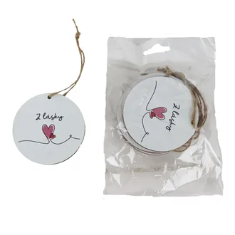 Visačka s nápisem Z LÁSKY, 10 ks D7859