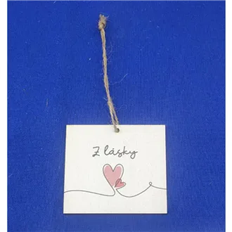 Visačka s nápisem Z LÁSKY, 10 ks D7859