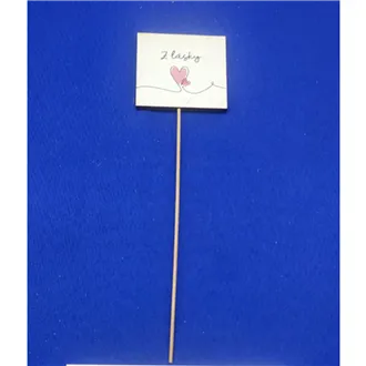 Dekorační zápich s nápisem Z LÁSKY, 8 ks D7860