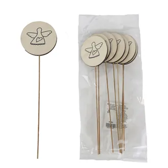 Dekorační zápich s andílkem, 8 ks D7862