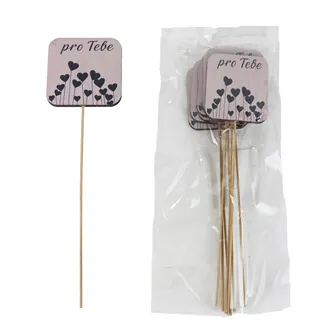 Dekorační zápich s nápisem Pro Tebe, 8 ks D7866