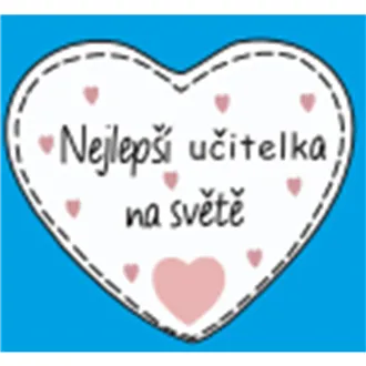 Dekorační zápich s nápisem Nejlepší učitelka na světě, 8 ks D7874