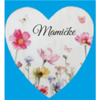 Srdce k zavěšení s nápisem MAMIČKE, 10 ks D7877/SK