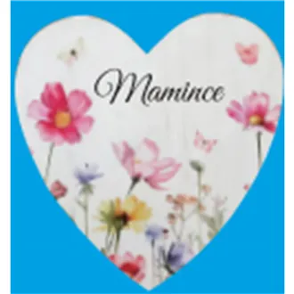 Dekorační zápich srdce s nápisem Mamince, 8 ks D7878
