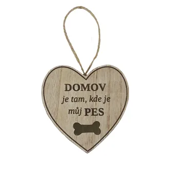 Dekorační cedulka srdce D8202