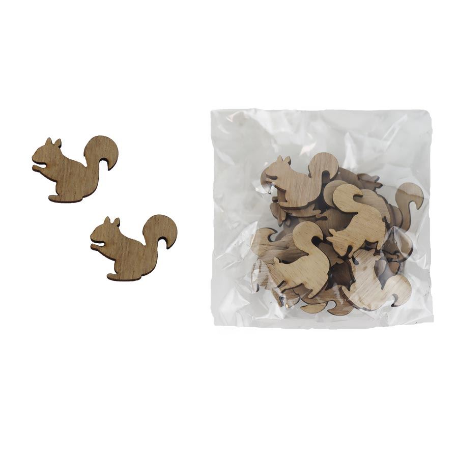 Dekorace veverka 25 ks D8386