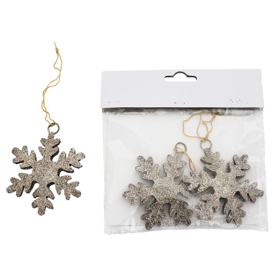 Dekorační vločky, 3ks K0765