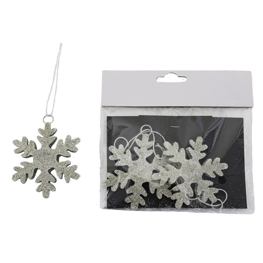 Dekorační vločky, 3ks K0766