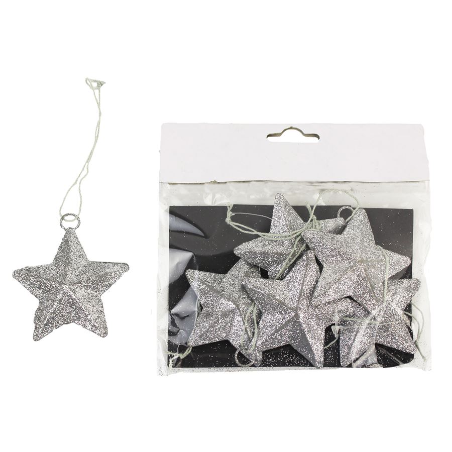 Hvězda kovová, 6ks K0768