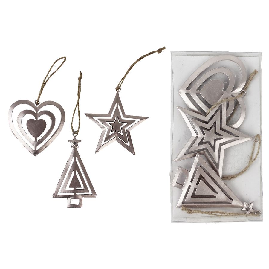 Kovové ozdoby 3 ks K1688