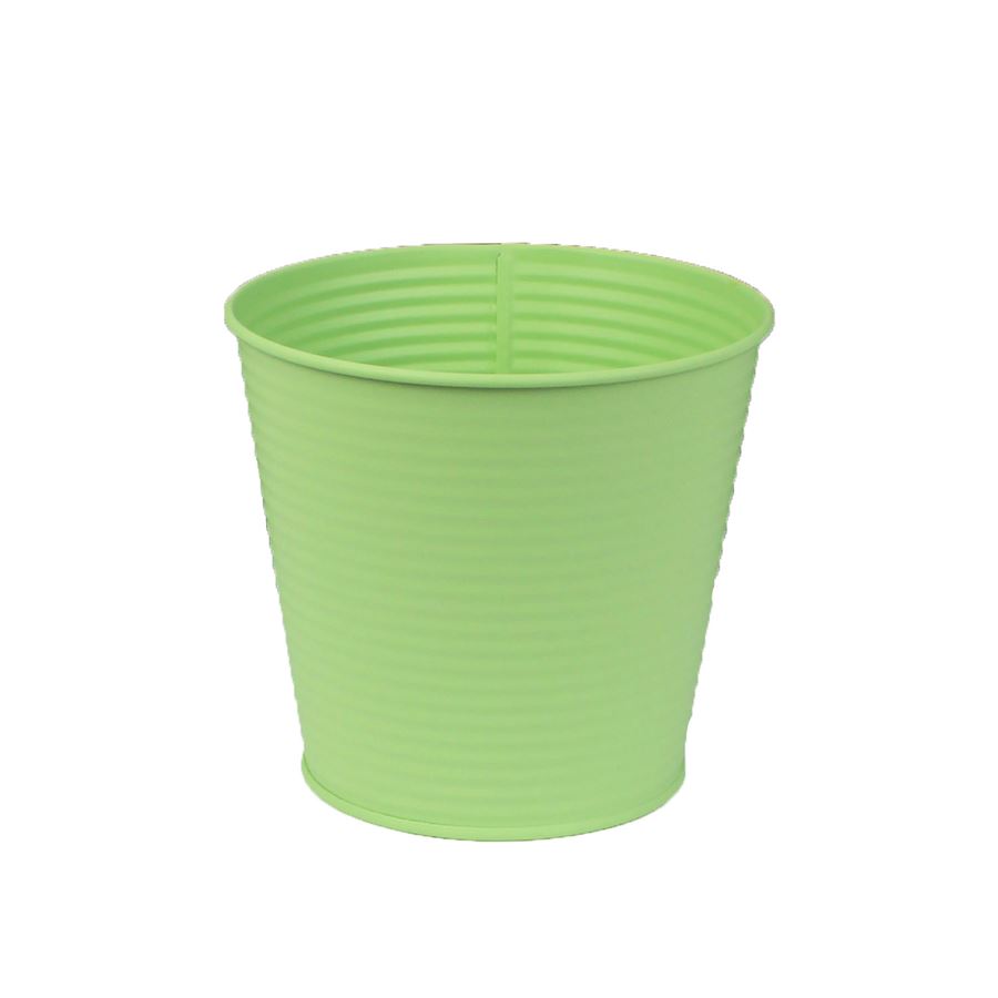 Květináč plechový zelený k1863-15