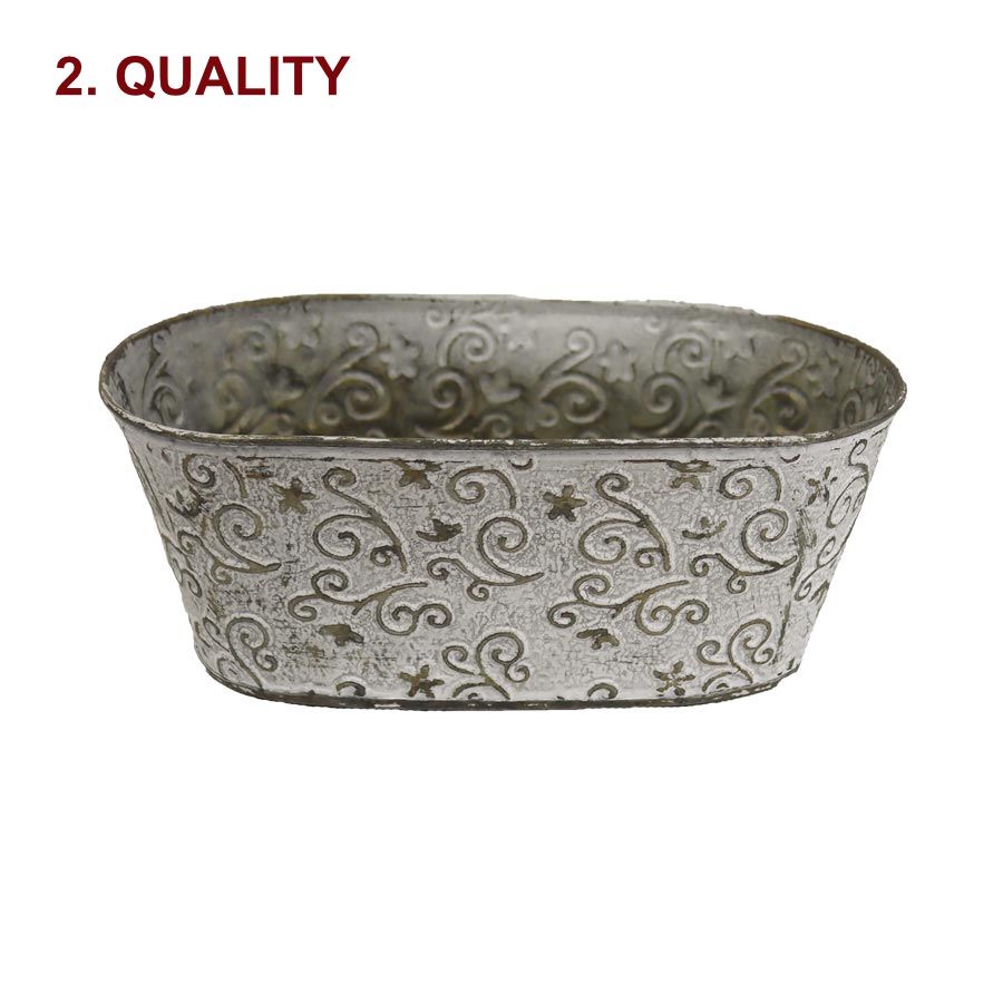 Plechový květináč 2. jakost K2906/2