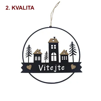 Dekorace k zavěšení Vítejte 2.jakost K4389B