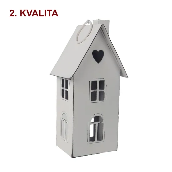 Dekorační svícen domek 2.jakost K4392B