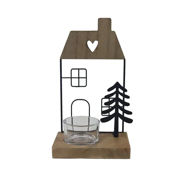 Dekorační svícen domeček K4532