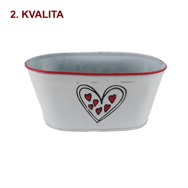 Květináč plechový ovál 2. jakost K7069B