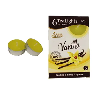Svíčka čajová VANILLA 6ks MSC-TL1005