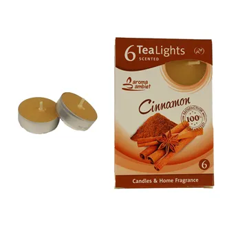 Svíčka čajová CINNAMON WITH CRANBERRIES 6ks MSC-TL1025