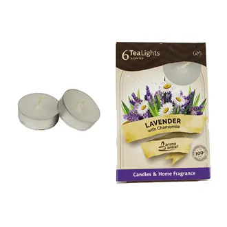 Svíčka čajová LAVENDER WITH CAMOMILE 6ks MSC-TL1034