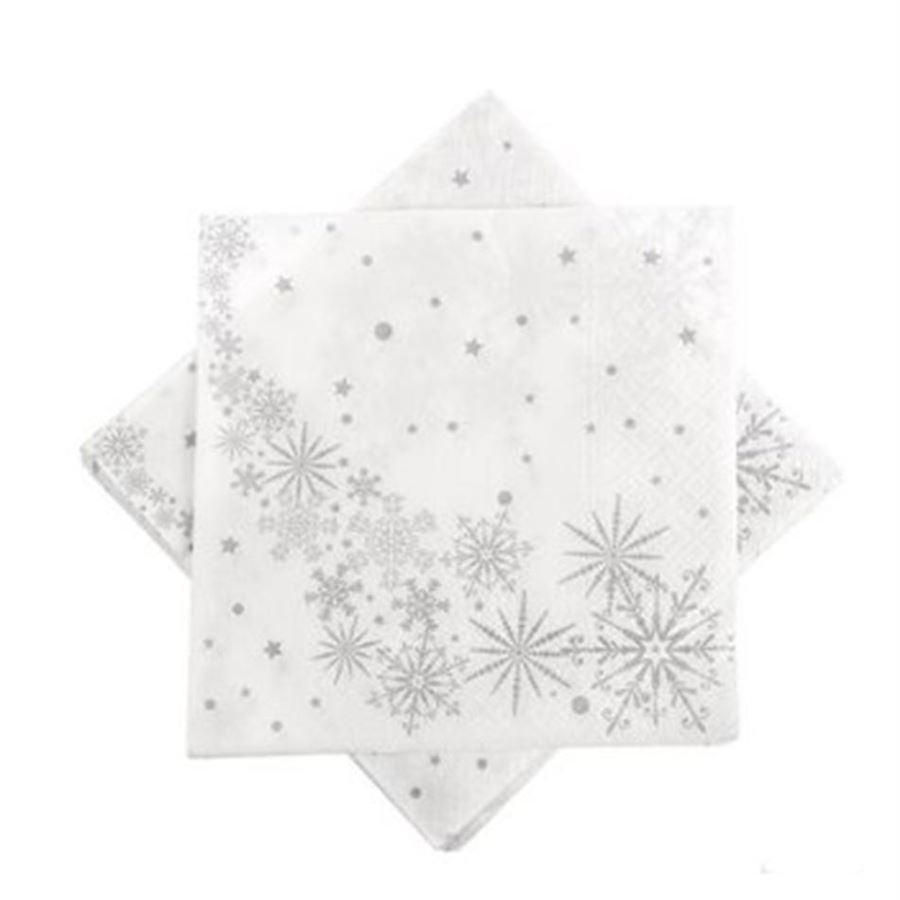 UBROUSEK PAPÍR HVĚZDY VLOČKA 20 KS 33X33 CM O0263