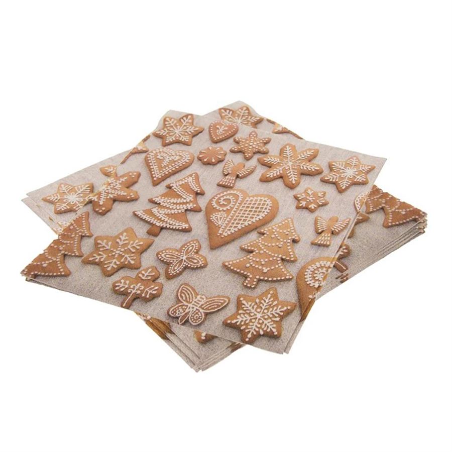 Ubrousek papír perníčky 20 ks 33x33 cm