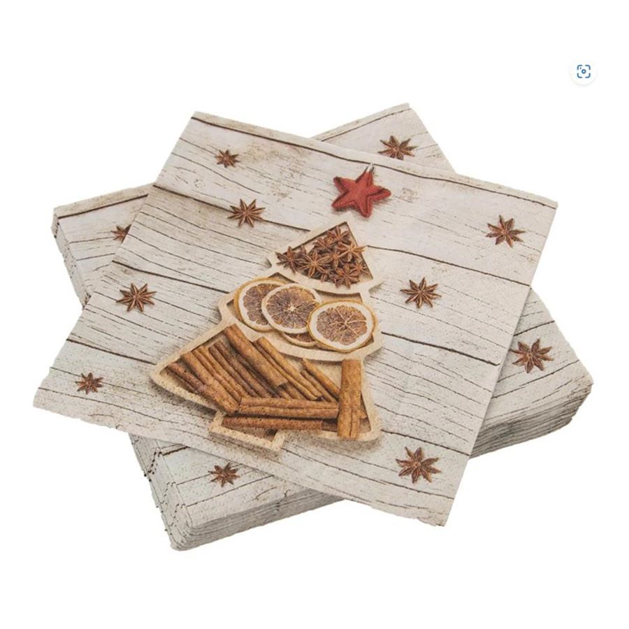 Ubrousek papírový stromeček 20 ks 33x33 cm  O0327