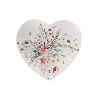 Talíř porcelánový dezertní MÁK srdce 17,5x17 cm O0558