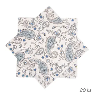 Ubrousek papír kašmírový vzor 20 ks 33x33 cm O0568