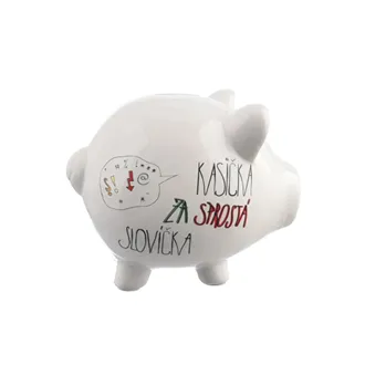 Pokladnička ker. Sprostá slovíčka 10x8,5x9 cm