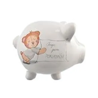 Pokladnička ker. První pokladnička bílá 20x14x16,5 cm