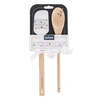 Stěrka kuch. sil./dřevo+vařečka SRDÍČKA