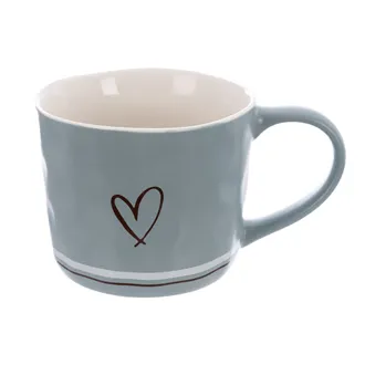 Hrnek porcelánový SRDCE 0,4 l modrá O0644-13