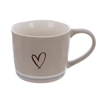 Hrnek porcelánový SRDCE 0,4 l béžová O0644-26