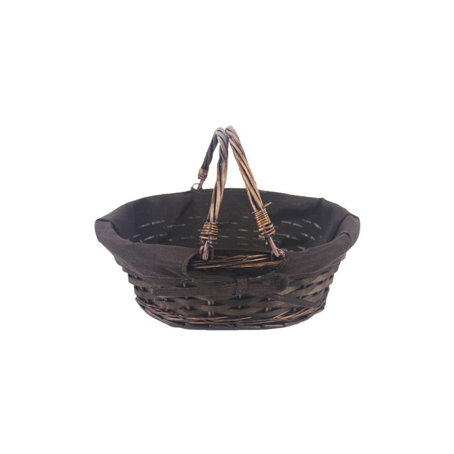 košík se dvěma uchy hnědý P0512