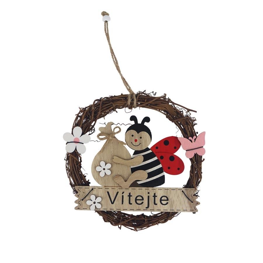 Dekorační věneček - beruška P1796