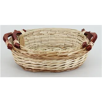 Košík oválný bílý P2408/1