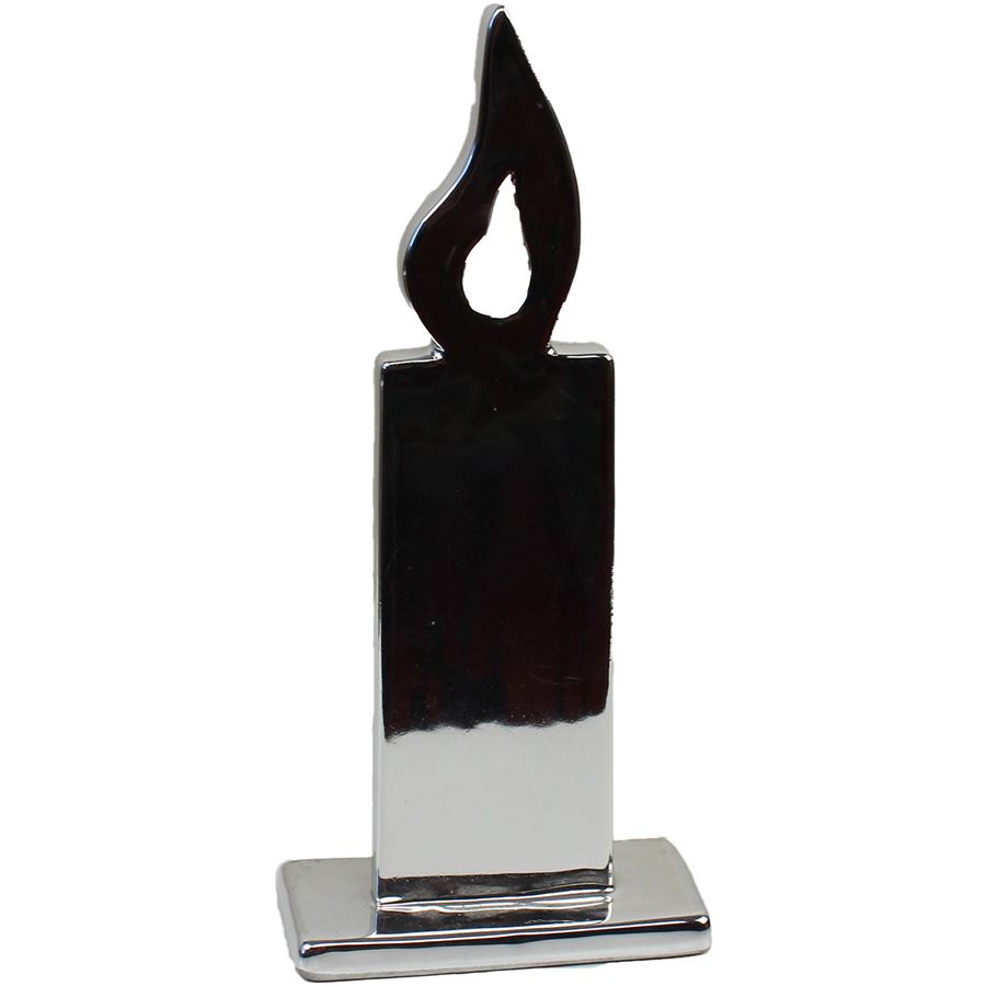 dekorace stříbrná svíčka, X0102