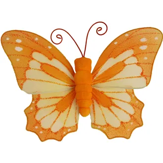 Motýl s klipy oranžový X0317/O