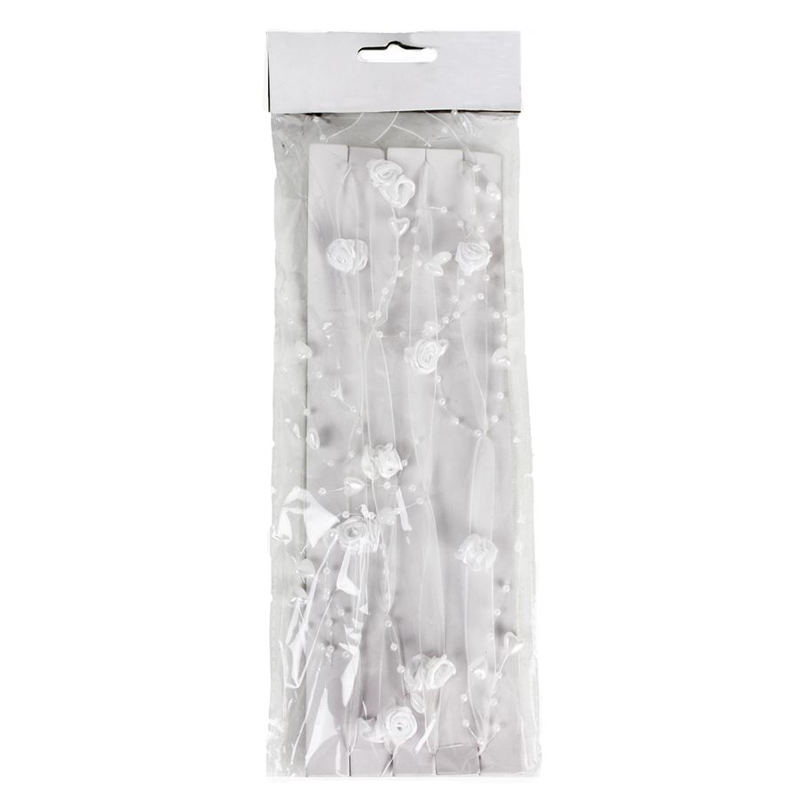 Perlová dekorace bílá X0582-01