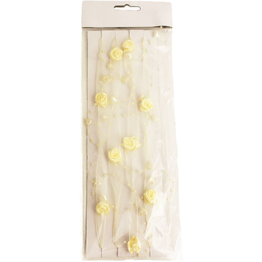 Perlová dekorace champagne X0582-02