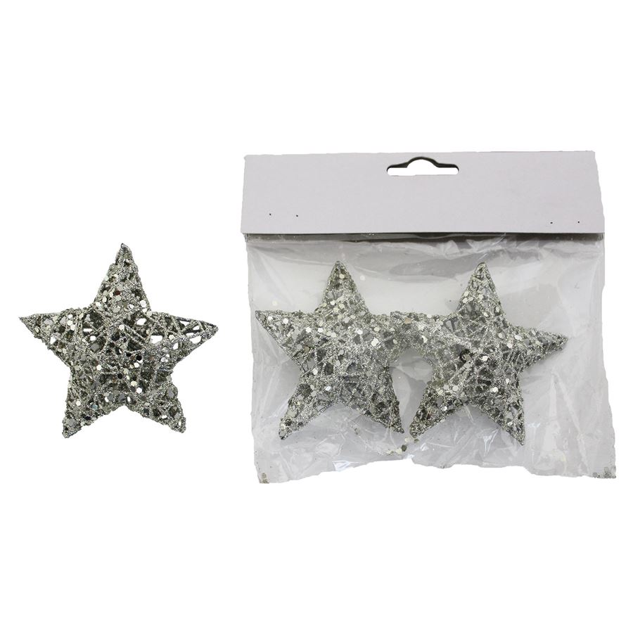 Dekorace hvězda, 3ks X1057